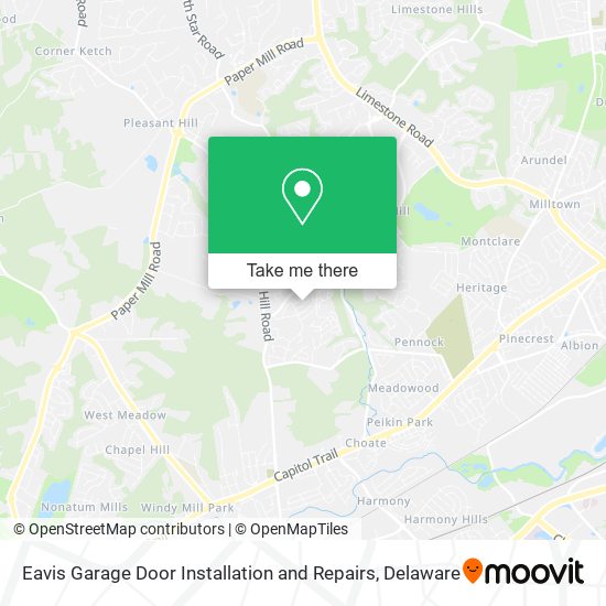 Eavis Garage Door Installation and Repairs map