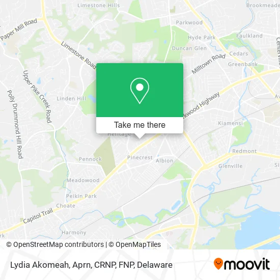 Lydia Akomeah, Aprn, CRNP, FNP map