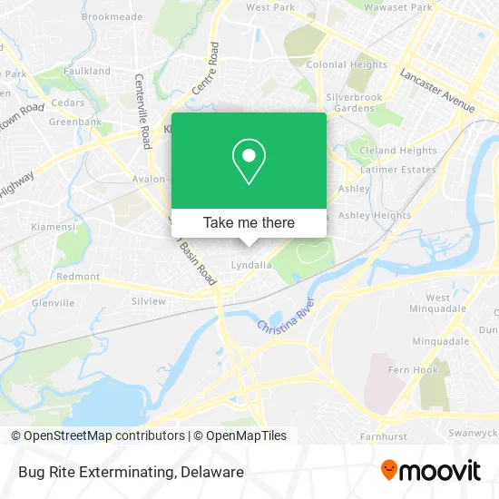 Bug Rite Exterminating map
