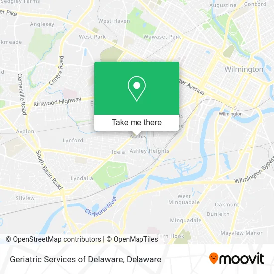 Geriatric Services of Delaware map