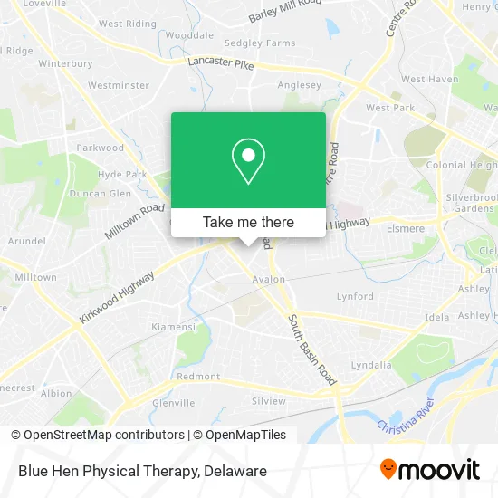 Blue Hen Physical Therapy map