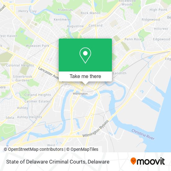 State of Delaware Criminal Courts map