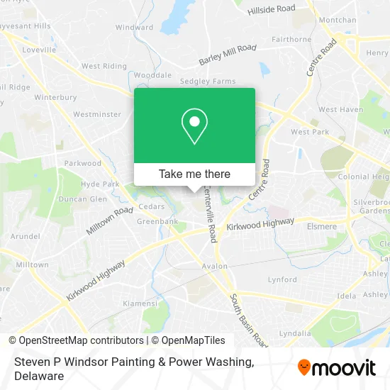 Steven P Windsor Painting & Power Washing map
