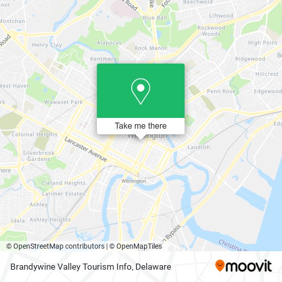 Brandywine Valley Tourism Info map