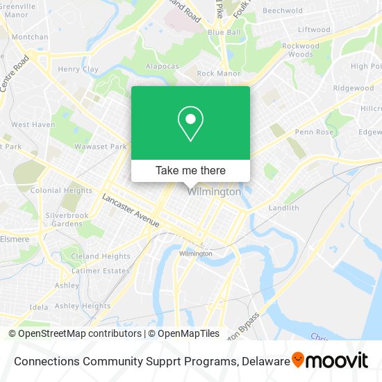 Connections Community Supprt Programs map