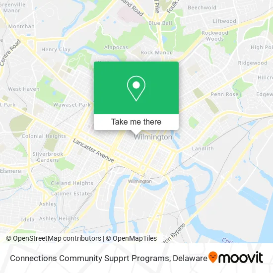 Mapa de Connections Community Supprt Programs
