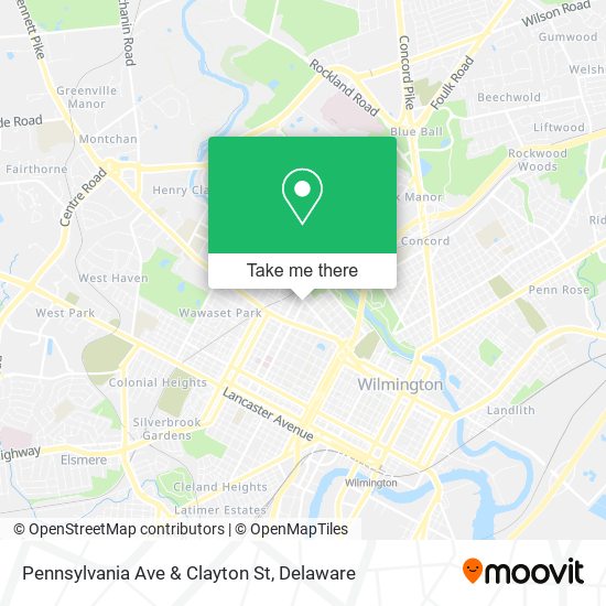 Mapa de Pennsylvania Ave & Clayton St