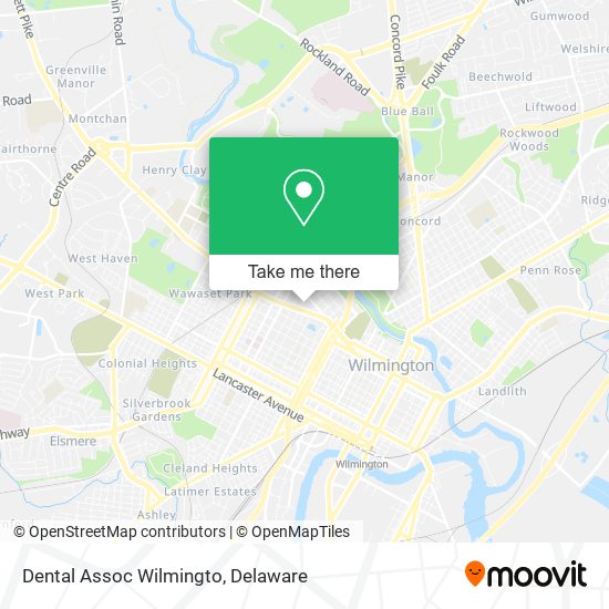 Dental Assoc Wilmingto map