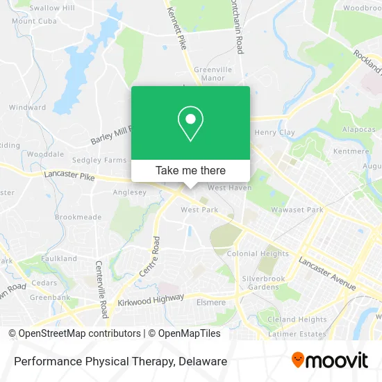 Performance Physical Therapy map