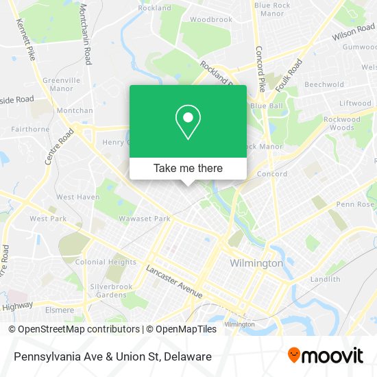 Pennsylvania Ave & Union St map