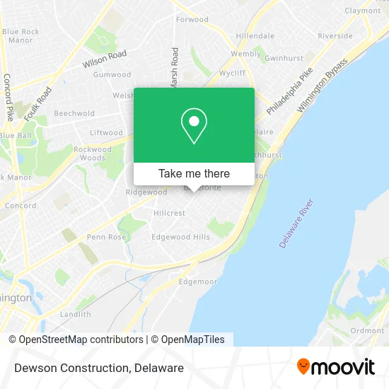 Dewson Construction map