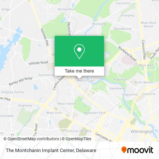 The Montchanin Implant Center map