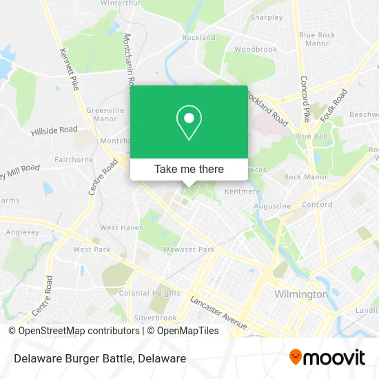 Delaware Burger Battle map