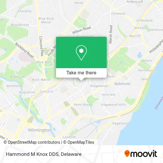 Hammond M Knox DDS map