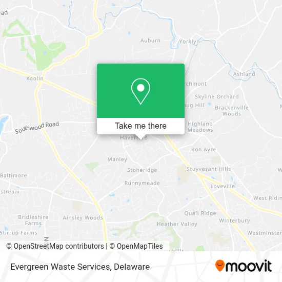 Evergreen Waste Services map