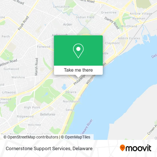 Cornerstone Support Services map