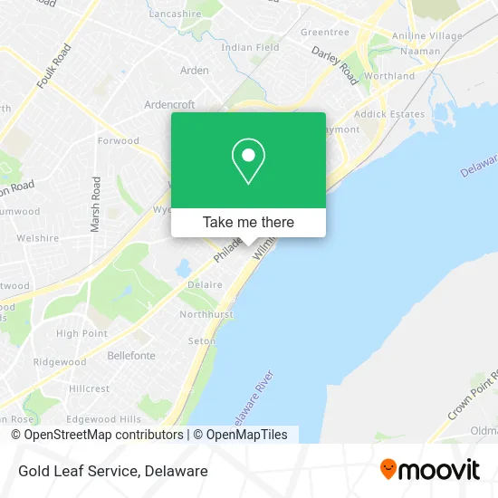 Gold Leaf Service map