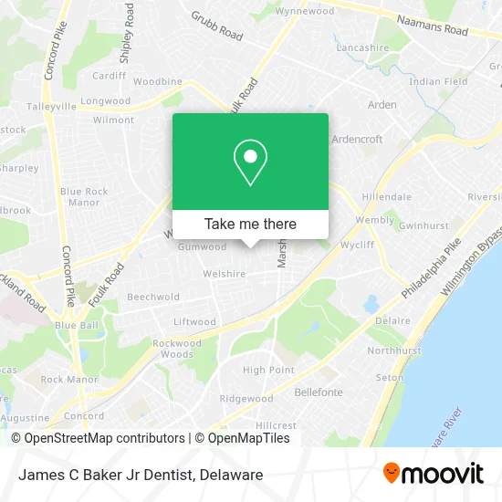 James C Baker Jr Dentist map