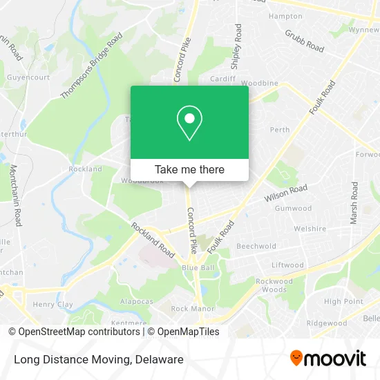 Long Distance Moving map