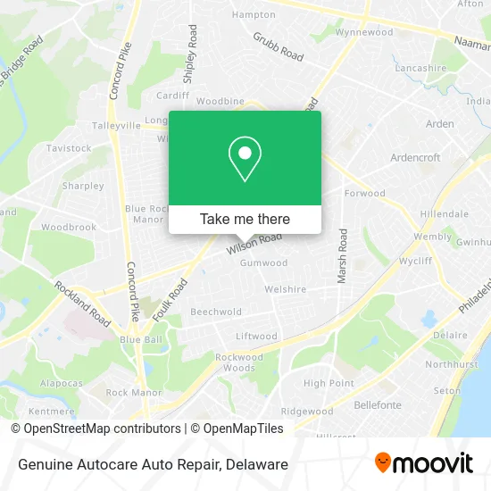 Genuine Autocare Auto Repair map