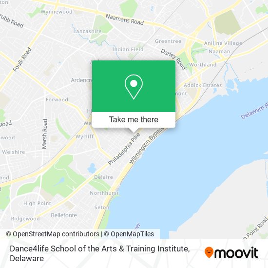 Mapa de Dance4life School of the Arts & Training Institute