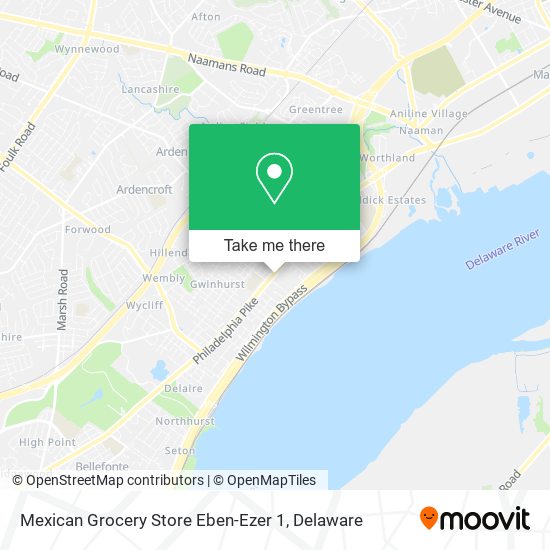 Mapa de Mexican Grocery Store Eben-Ezer 1
