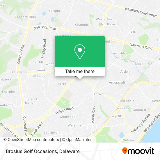 Brosius Golf Occasions map