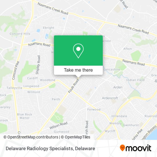Delaware Radiology Specialists map