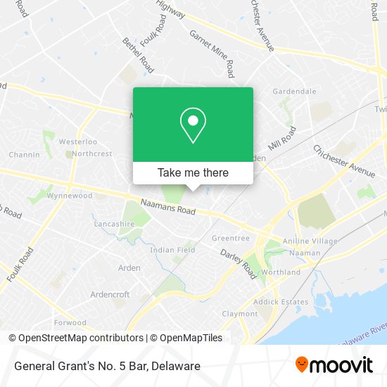 Mapa de General Grant's No. 5 Bar