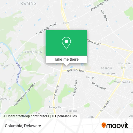 Columbia map