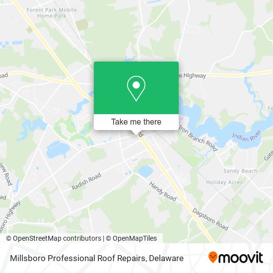 Mapa de Millsboro Professional Roof Repairs