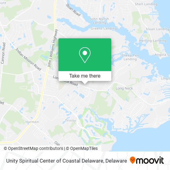 Unity Spiritual Center of Coastal Delaware map