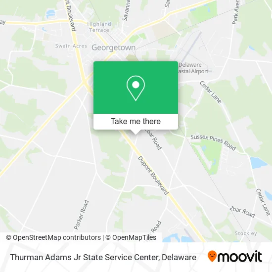 Thurman Adams Jr State Service Center map