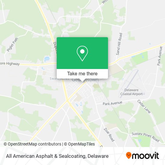 All American Asphalt & Sealcoating map