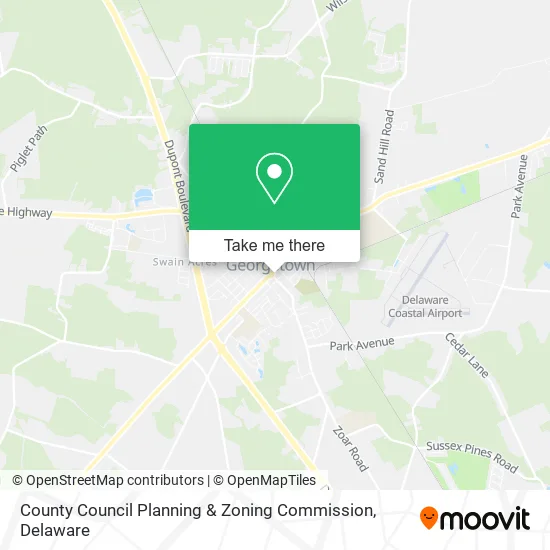 County Council Planning & Zoning Commission map