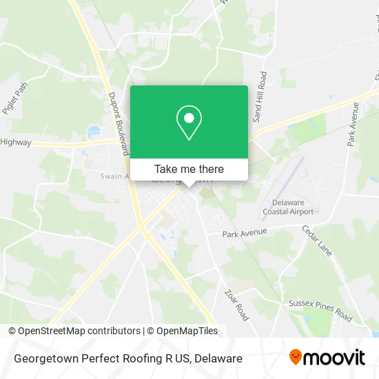 Georgetown Perfect Roofing R US map