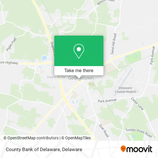County Bank of Delaware map
