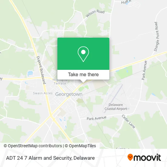 ADT 24 7 Alarm and Security map