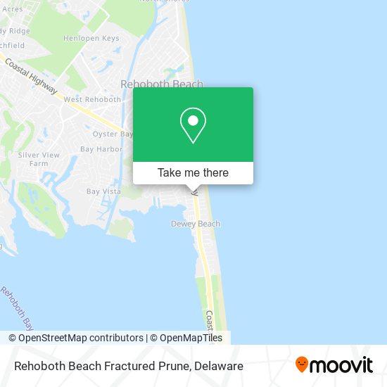 Mapa de Rehoboth Beach Fractured Prune