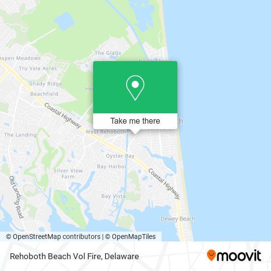 Mapa de Rehoboth Beach Vol Fire