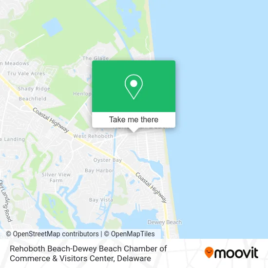 Rehoboth Beach-Dewey Beach Chamber of Commerce & Visitors Center map