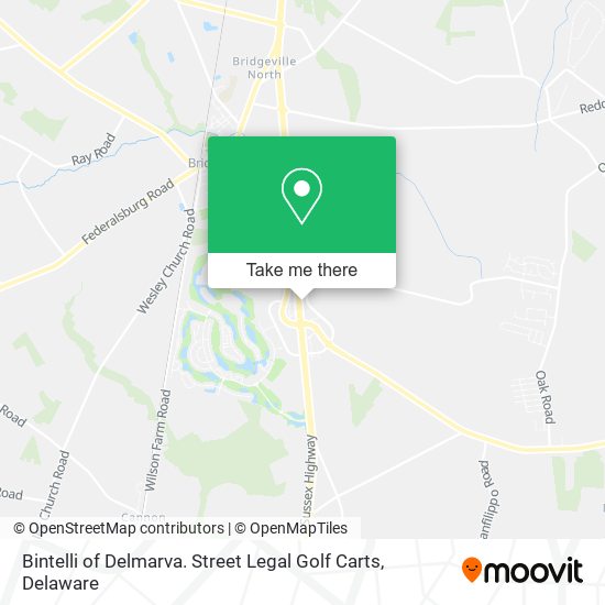 Bintelli of Delmarva. Street Legal Golf Carts map