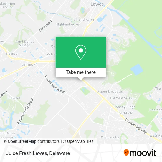 Juice Fresh Lewes map
