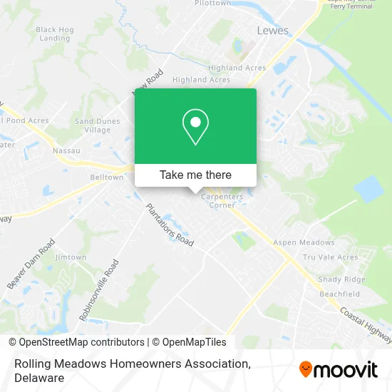 Rolling Meadows Homeowners Association map