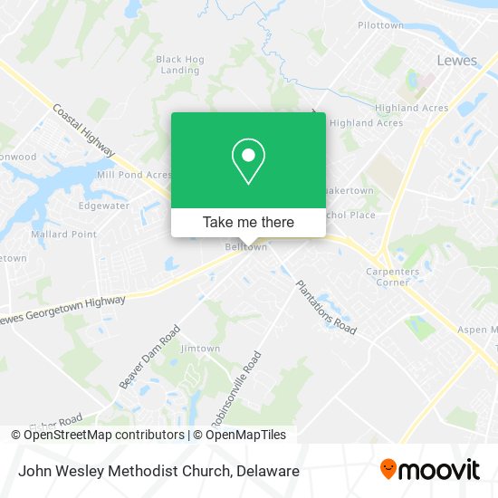 John Wesley Methodist Church map