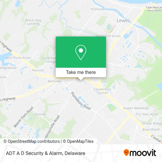 ADT A D Security & Alarm map