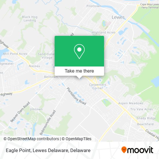 Mapa de Eagle Point, Lewes Delaware