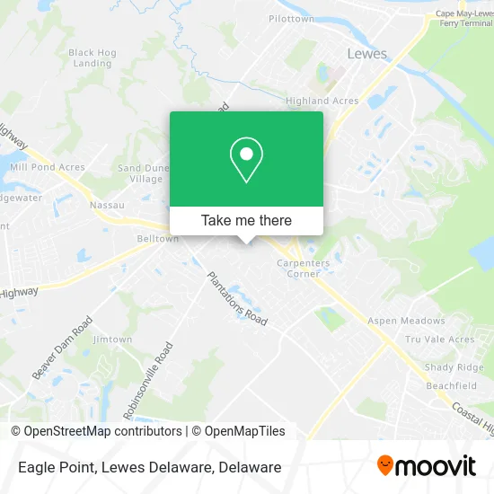 Eagle Point, Lewes Delaware map