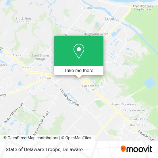 State of Delaware Troops map