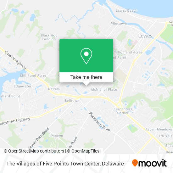 The Villages of Five Points Town Center map